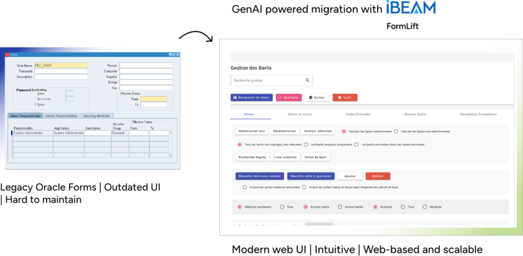 Migrate Oracle Forms to Modern Web Applications (Java, Angular, React ...